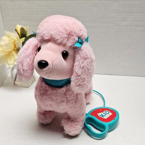 Interactive Kid Connection Poodle Dog Pink Puppy Walking Sound Remote Control - Picture 1 of 8